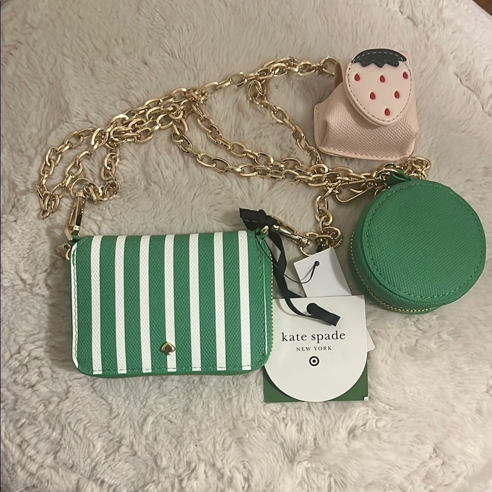 Kate Spade crossbody wallet on chain NWT